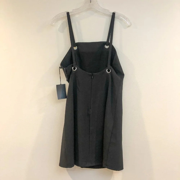 NEW NBD Black Grommet Sleeveless Mini Going Out Classic Dress Square Neckline XS - Picture 6 of 9